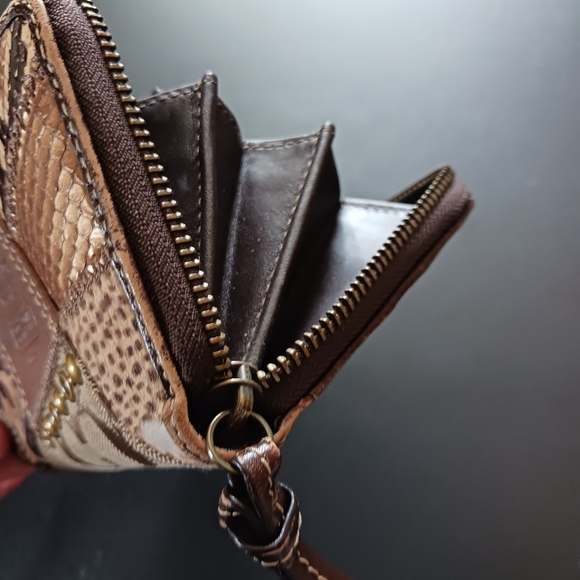 FINAL SALE! Coach Patchwork Animal Print Large Long Zip Wallet - Picture 11 of 13